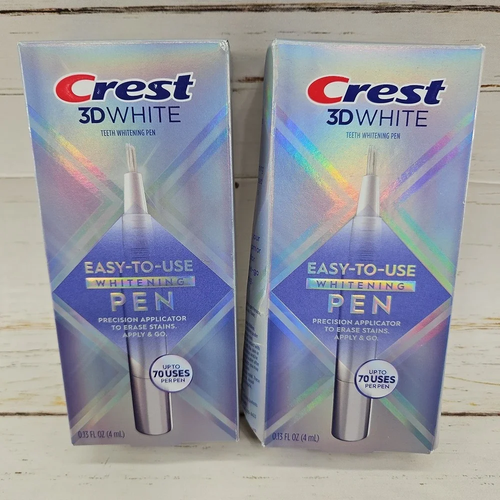 2 Crest‎ 3D White Easy To Use Teeth Whitening Pen Gel Applicator Exp 7/26+